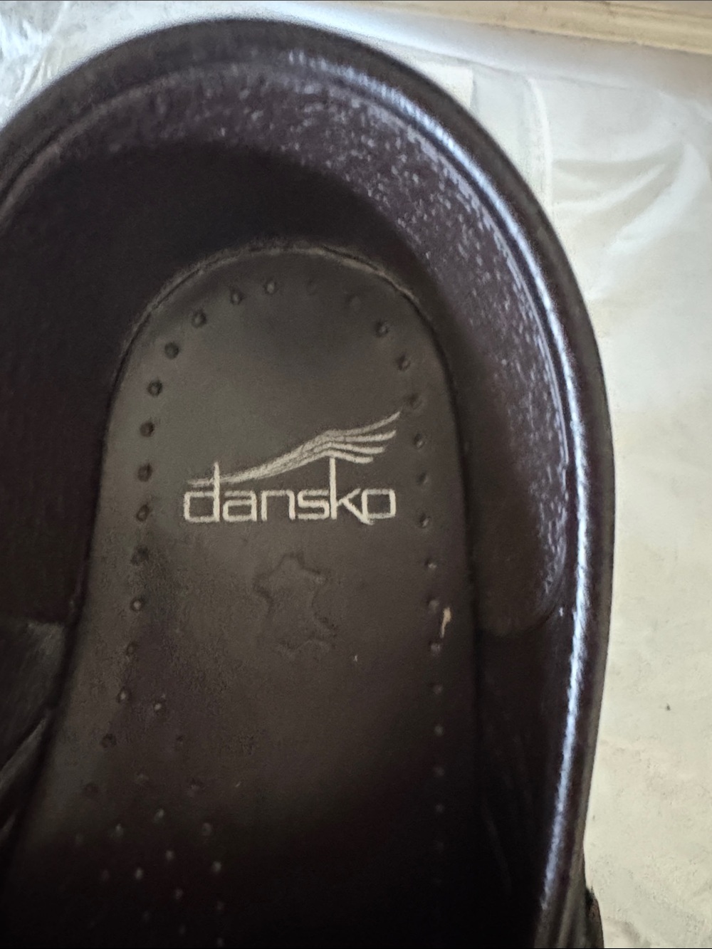 Dansko Brown Leather Clog Mules with Buckle Detail - Picture 6 of 6